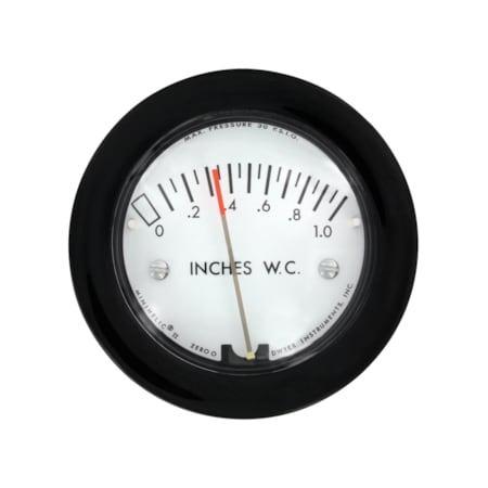 Dwyer Instruments Differential pressure gage, range 0-2.0" w.c., 1/8" male NPT connection. 2-5002-NPT